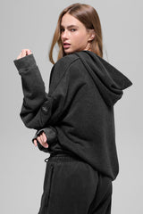 Chill Vintage Wash Hoodie - Black Wash