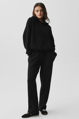 Scholar Hooded Sweater - Black