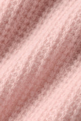 Cashmere Plush Waffle Polo Tee - Pink Quartz