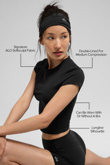 ALO Softsculpt Precision Short Sleeve Top - Black