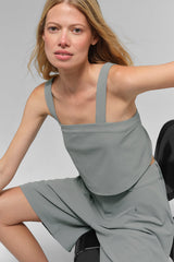 Cropped Dreamscape Tank - Lunar Grey
