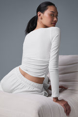 Gather Long Sleeve - White
