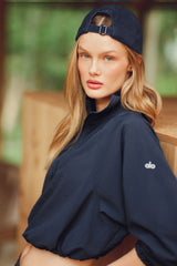 Cropped 1/4 Zip Alumni Pullover - Navy