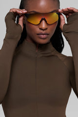 Airlift Winter Warm 1/4 Zip Long Sleeve - Espresso