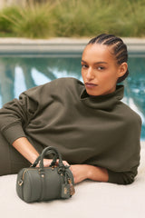 Hazy Mock Neck Pullover - Olive Tree