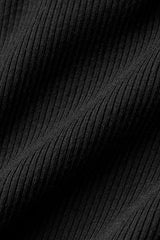 Ribbed Mesmerize Mock Neck Long Sleeve - Black