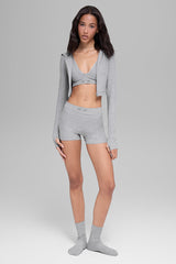 Alosoft Sincere Fitted Jacket - Athletic Heather Grey