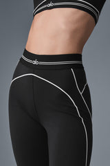 Airbrush High-Waist Heart Throb Legging - Black/White