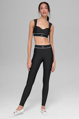 Airlift High-Waist Alignment Legging - Black/White