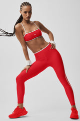 Airlift High Waist Charger 7/8 Legging - Bright Red/White