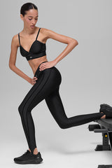 Airlift High-Waist Love Language Stirrup Legging - Black