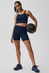 5" Seamless Ribbed Favorite Short - Navy