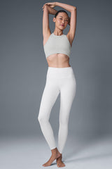 Seamless Delight High Neck Bra - Athletic Heather Grey