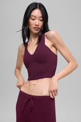 Airbrush Real Bra Tank - Burgundy