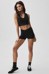 Alosoft Affection V-Neck Bra Tank - Black